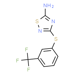 ChemSpider 2D Image | 3-{[3-(Trifluoromethyl)phenyl]sulfanyl}-1,2,4-thiadiazol-5-amine | C9H6F3N3S2