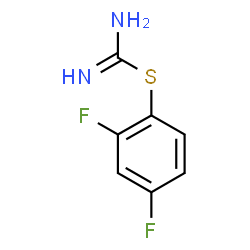 ChemSpider 2D Image | 2,4-Difluorophenyl carbamimidothioate | C7H6F2N2S