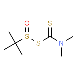 ChemSpider 2D Image | 2-Propanesulfinothioic acid, 2-methyl-, S-[(dimethylamino)thioxomethyl] ester | C7H15NOS3