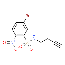 ChemSpider 2D Image | 5-Bromo-N-(3-butyn-1-yl)-2-nitrobenzenesulfonamide | C10H9BrN2O4S