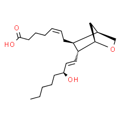 ChemSpider 2D Image | (5Z)-7-{(1R,4R,5S,6R)-6-[(1E,3S)-3-Hydroxy-1-octen-1-yl]-2-oxabicyclo[2.2.1]hept-5-yl}-5-heptenoic acid | C21H34O4