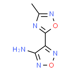 ChemSpider 2D Image | 4-(3-Methyl-1,2,4-oxadiazol-5-yl)-1,2,5-oxadiazol-3-amine | C5H5N5O2