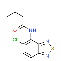 ChemSpider 2D Image | N-(5-Chloro-2,1,3-benzothiadiazol-4-yl)-3-methylbutanamide | C11H12ClN3OS