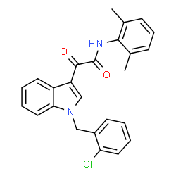 ChemSpider 2D Image | 2-[1-(2-Chlorobenzyl)-1H-indol-3-yl]-N-(2,6-dimethylphenyl)-2-oxoacetamide | C25H21ClN2O2