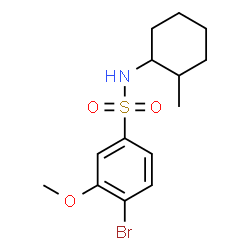 ChemSpider 2D Image | 4-Bromo-3-methoxy-N-(2-methylcyclohexyl)benzenesulfonamide | C14H20BrNO3S
