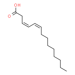 ChemSpider 2D Image | (3Z,5Z)-3,5-Tetradecadienoic acid | C14H24O2
