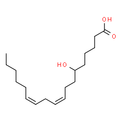 ChemSpider 2D Image | (9Z,12Z)-6-Hydroxy-9,12-octadecadienoic acid | C18H32O3