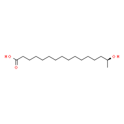 ChemSpider 2D Image | (15S)-15-Hydroxyhexadecanoic acid | C16H32O3