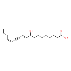 ChemSpider 2D Image | (10E,14Z)-9-Hydroxy-10,14-octadecadien-12-ynoic acid | C18H28O3