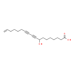 ChemSpider 2D Image | 8-Hydroxy-17-octadecene-9,11-diynoic acid | C18H26O3