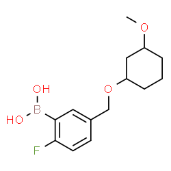 ChemSpider 2D Image | (2-Fluoro-5-{[(3-methoxycyclohexyl)oxy]methyl}phenyl)boronic acid | C14H20BFO4