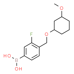 ChemSpider 2D Image | (3-Fluoro-4-{[(3-methoxycyclohexyl)oxy]methyl}phenyl)boronic acid | C14H20BFO4