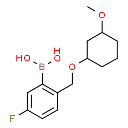 ChemSpider 2D Image | (5-Fluoro-2-{[(3-methoxycyclohexyl)oxy]methyl}phenyl)boronic acid | C14H20BFO4