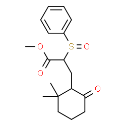ChemSpider 2D Image | Methyl 3-(2,2-dimethyl-6-oxocyclohexyl)-2-(phenylsulfinyl)propanoate | C18H24O4S