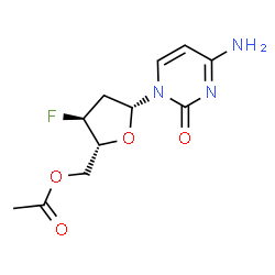ChemSpider 2D Image | 5'-O-Acetyl-2',3'-dideoxy-3'-fluorocytidine | C11H14FN3O4