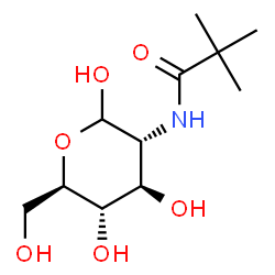 ChemSpider 2D Image | 2-Deoxy-2-[(2,2-dimethylpropanoyl)amino]-D-glucopyranose | C11H21NO6