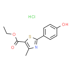 ChemSpider 2D Image | Ethyl 2-(4-hydroxyphenyl)-4-methylthiazole-5-carboxylate hydrochloride | C13H14ClNO3S