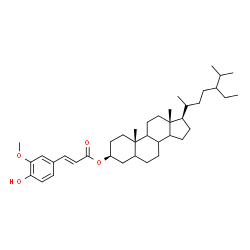 ChemSpider 2D Image | (3beta,8xi,9xi,14xi,17alpha,20S,24xi)-Stigmastan-3-yl (2E)-3-(4-hydroxy-3-methoxyphenyl)acrylate | C39H60O4
