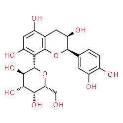 ChemSpider 2D Image | (1S)-1,5-Anhydro-1-[(2R,3R)-2-(3,4-dihydroxyphenyl)-3,5,7-trihydroxy-3,4-dihydro-2H-chromen-8-yl]-D-galactitol | C21H24O11