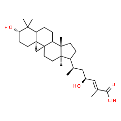 ChemSpider 2D Image | (3beta,5xi,8xi,9beta,17xi,23S,24E)-3,23-Dihydroxy-9,19-cyclolanost-24-en-26-oic acid | C30H48O4
