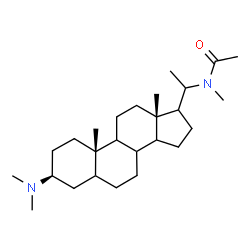 ChemSpider 2D Image | N-[(3beta,8xi,9xi,14xi,17xi)-3-(Dimethylamino)pregnan-20-yl]-N-methylacetamide | C26H46N2O