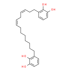 ChemSpider 2D Image | 3,3'-[(3Z,6Z)-3,6-Tetradecadiene-1,14-diyl]di(1,2-benzenediol) | C26H34O4