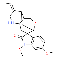 ChemSpider 2D Image | (7'Z)-7'-Ethylidene-1,6-dimethoxyspiro[indole-3,2'-[11]oxa[5]azatricyclo[6.3.1.0~4,9~]dodecan]-2(1H)-one | C21H26N2O4