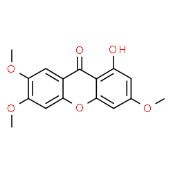 ChemSpider 2D Image | 1-Hydroxy-3,6,7-trimethoxy xanthone | C16H14O6