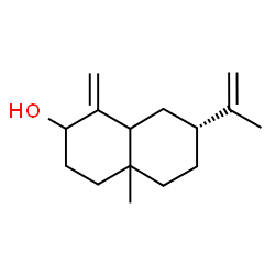 ChemSpider 2D Image | (7R)-7-Isopropenyl-4a-methyl-1-methylenedecahydro-2-naphthalenol | C15H24O