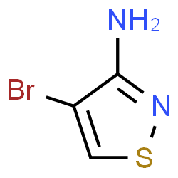 ChemSpider 2D Image | 4-Bromo-1,2-thiazol-3-amine | C3H3BrN2S
