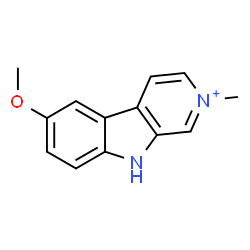 ChemSpider 2D Image | 6-Methoxy-2-methyl-9H-beta-carbolin-2-ium | C13H13N2O