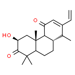 ChemSpider 2D Image | (2beta,5xi,9xi)-2-Hydroxy-14-methyl-13-vinylpodocarp-12-ene-3,11-dione | C20H28O3