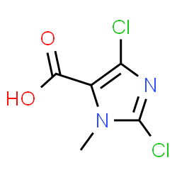 ChemSpider 2D Image | 2,4-Dichloro-1-methyl-1H-imidazole-5-carboxylic acid | C5H4Cl2N2O2
