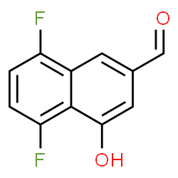 ChemSpider 2D Image | 5,8-Difluoro-4-hydroxy-2-naphthaldehyde | C11H6F2O2
