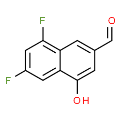 ChemSpider 2D Image | 6,8-Difluoro-4-hydroxy-2-naphthaldehyde | C11H6F2O2