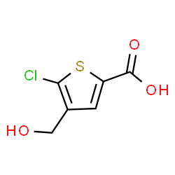 ChemSpider 2D Image | 5-Chloro-4-(hydroxymethyl)-2-thiophenecarboxylic acid | C6H5ClO3S