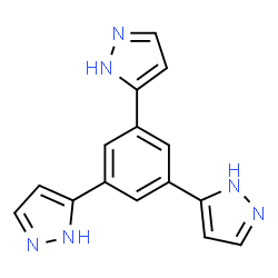 ChemSpider 2D Image | 3,3',3''-Benzene-1,3,5-triyltris(1H-pyrazole) | C15H12N6