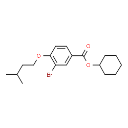 ChemSpider 2D Image | Cyclohexyl 3-bromo-4-(3-methylbutoxy)benzoate | C18H25BrO3