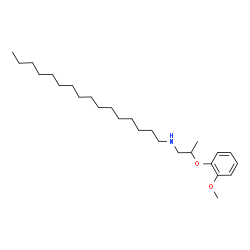 ChemSpider 2D Image | N-[2-(2-Methoxyphenoxy)propyl]-1-hexadecanamine | C26H47NO2
