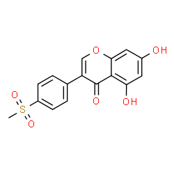 ChemSpider 2D Image | 5,7-Dihydroxy-3-[4-(methylsulfonyl)phenyl]-4H-chromen-4-one | C16H12O6S