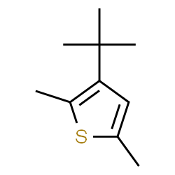 ChemSpider 2D Image | 3-tert-Butyl-2,5-dimethylthiophene | C10H16S