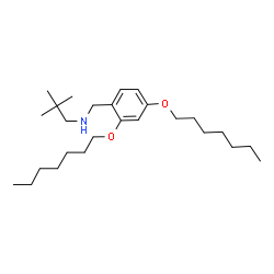 ChemSpider 2D Image | N-[2,4-Bis(heptyloxy)benzyl]-2,2-dimethyl-1-propanamine | C26H47NO2