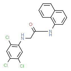 ChemSpider 2D Image | N-1-Naphthyl-N~2~-(2,4,5-trichlorophenyl)glycinamide | C18H13Cl3N2O