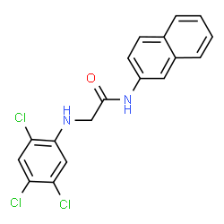 ChemSpider 2D Image | N-2-Naphthyl-N~2~-(2,4,5-trichlorophenyl)glycinamide | C18H13Cl3N2O