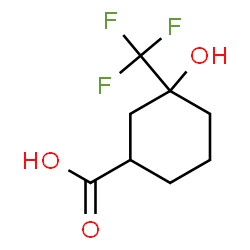 ChemSpider 2D Image | 3-Hydroxy-3-(trifluoromethyl)cyclohexanecarboxylic acid | C8H11F3O3