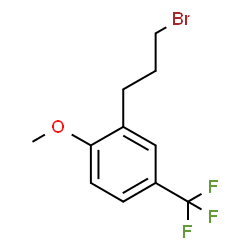 ChemSpider 2D Image | 2-(3-Bromopropyl)-1-methoxy-4-(trifluoromethyl)benzene | C11H12BrF3O