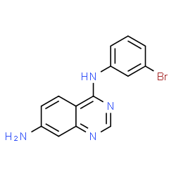 ChemSpider 2D Image | N~4~-(3-Bromophenyl)-4,7-quinazolinediamine | C14H11BrN4