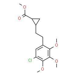 ChemSpider 2D Image | Methyl 2-[2-(5-chloro-2,3,4-trimethoxyphenyl)ethyl]cyclopropanecarboxylate | C16H21ClO5