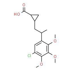 ChemSpider 2D Image | 2-[2-(5-Chloro-2,3,4-trimethoxyphenyl)propyl]cyclopropanecarboxylic acid | C16H21ClO5