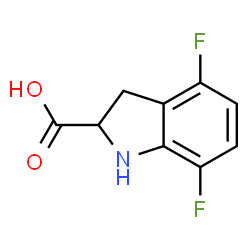 ChemSpider 2D Image | 4,7-Difluoro-2-indolinecarboxylic acid | C9H7F2NO2